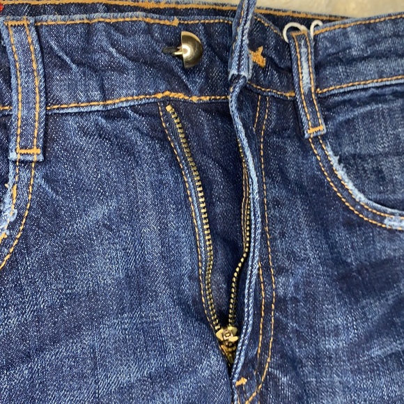 ZARA NWT embroidered jeans raw hem size 0 - Picture 14 of 14